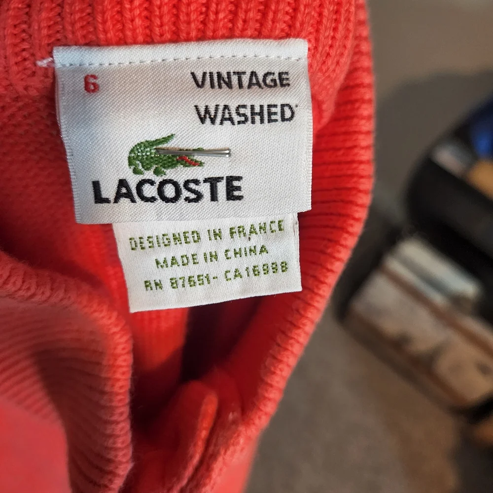 Lacoste Men's Turtleneck Sweater in Coral